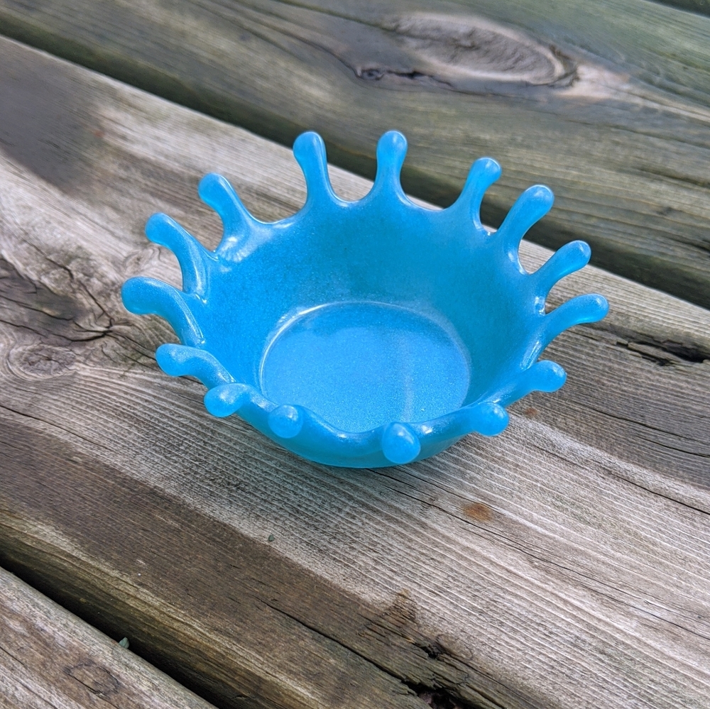 Blue Water Splash Jewelry Box Jewelry Bowl